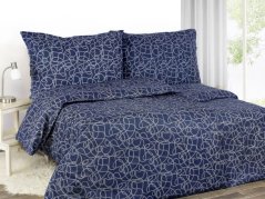 Saténové povlečení - provazy na tmavě modré