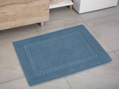 Koupelnová froté předložka 50x70 cm - tmavě modrá vzor Vánočka