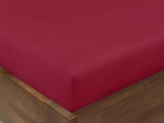 Bavlněné prostěradlo - vínově červené - plachta