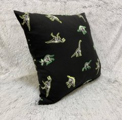 Dětský povlak na polštář Jersey - dinosauři fosfor