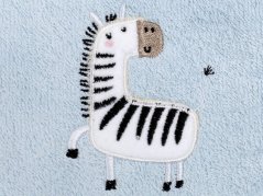 Dětská froté žínka LILI – světle modrá – Zebra