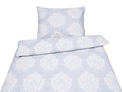 Bavlněné povlečení - velký květ na světle modré