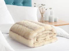 Luxusní deka - béžový pruh - 150x200 cm