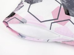 Bavlněný povlak na polštář – růžové hexagony