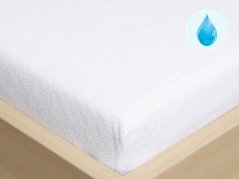 Dětské nepropustné froté napínací prostěradlo - bílé - do postýlky
