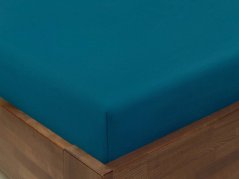 Bavlněné napínací prostěradlo - petrolejové