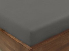 Bavlněné napínací prostěradlo - tmavě šedé