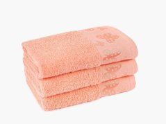 Froté ručník - Světle lososový - Motýlci