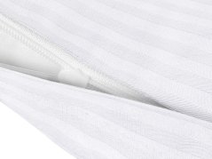 Damaškový povlak na polštář - 4 mm proužek bílý