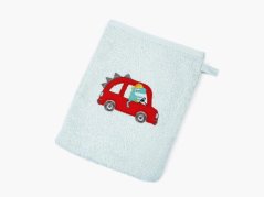 Dětská froté žínka LILI – sv. modrá – auto