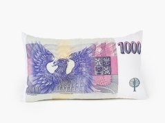 Polštář 3D bankovka 1000 Kč - 30x50 cm