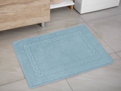Koupelnová froté předložka 50x70 cm - světle modrá vzor Vánočka