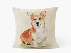 Povlak na polštář - Gobelín - corgi - 45x45 cm