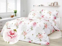 Bavlněné povlečení - Pivoňky s nápisy