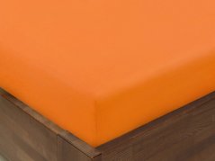 Bavlněné napínací prostěradlo - oranžové
