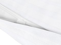 Damaškový povlak na polštář - 2 cm proužek bílý