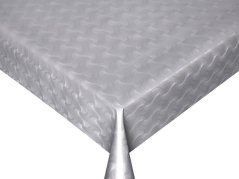 PVC ubrusovina stříbrná plastický vzor - metráž šířka 140 cm