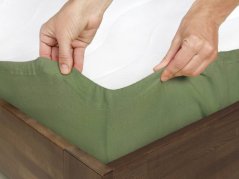 Froté prostěradlo s napínací gumou – khaki