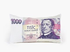 Polštář 3D bankovka 1000 Kč - 30x50 cm