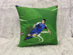 Bavlněný povlak na polštář - zelený fotbal