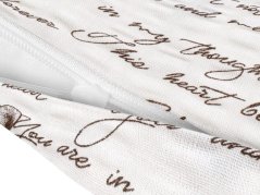 Krepový povlak na polštář – srdíčka s textem