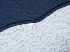 Prošívaný přehoz na postel Bella - tmavě modrý - 150x200 cm