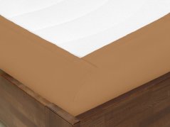 Bavlněné prostěradlo - skořicově hnědé - plachta