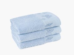Froté ručník - Světle modrý - Motýlci