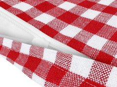 Bavlněný povlak na polštář – červeno-bílé káro malé