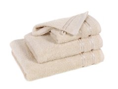Froté ručník / osuška - Béžová - s dvojitým pruhem