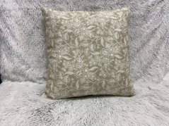 Povlak na polštář Loneta - pnoucí květy na hnědé