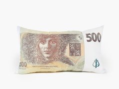 Polštář 3D bankovka 500 Kč - 30x50 cm