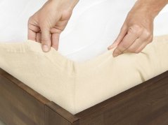 Froté prostěradlo s napínací gumou - smetanové