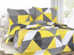 Bavlněné povlečení - žluto-černé trojúhelníky