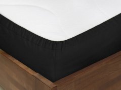 Bavlněné napínací prostěradlo - černé