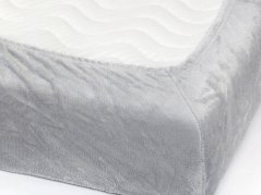 Mikroplyšové prostěradlo - světle šedé