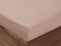 Jersey prostěradlo s napínací gumou - hnědošedé