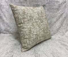 Povlak na polštář Loneta - pnoucí květy na hnědé