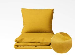 Lněné povlečení - hořčicové