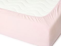 Jersey prostěradlo s napínací gumou - pudrově růžové