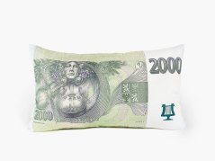 Polštář 3D bankovka 2000 Kč - 30x50 cm
