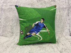 Bavlněný povlak na polštář – zelený fotbal