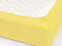 Dětské jersey napínací prostěradlo - Žluté - do postýlky