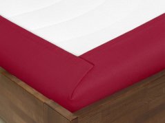 Bavlněné prostěradlo - vínově červené - plachta