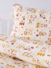 Krepové povlečení - hnědí medvídci