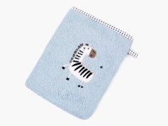 Dětská froté žínka LILI – světle modrá – Zebra