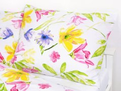 Bavlněné povlečení – žluté květy s tulipány