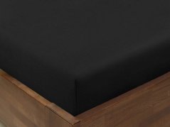Bavlněné napínací prostěradlo - černé
