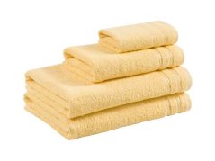 Froté ručník / osuška - Žlutá - s dvojitým pruhem