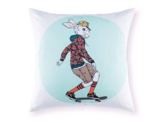 Dětský povlak na polštář - zajíc skateboard